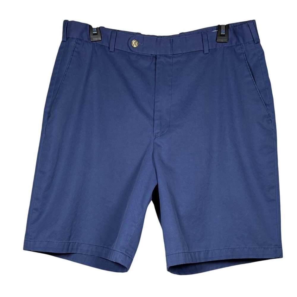 PETER MILLAR 100% Pure Cotton Nano Luxe Golf Shorts, Blue, Size 34